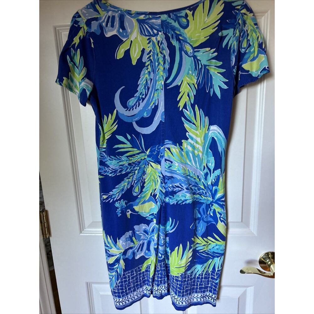 Lilly Pulitzer Blue Tropical Print Midi Dress